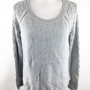 Ann Taylor Loft Gray Knit Sweater Medium